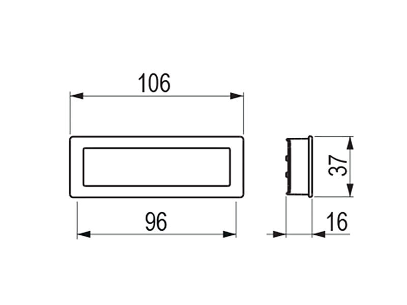 Úchytka Misura 96 zápustná zlatá matná
